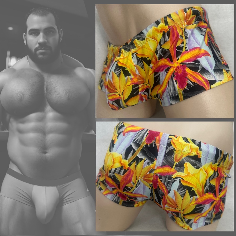 Wet Aardvark Square Cut Pouch Swimsuit Medium 34-40" waist Gently worn 82% nylon